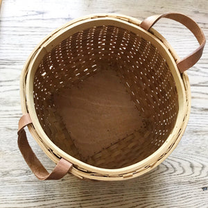 Leather Handled Basket