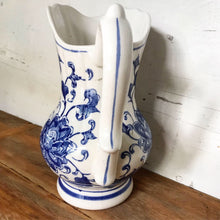 Blue and White Pitcher
